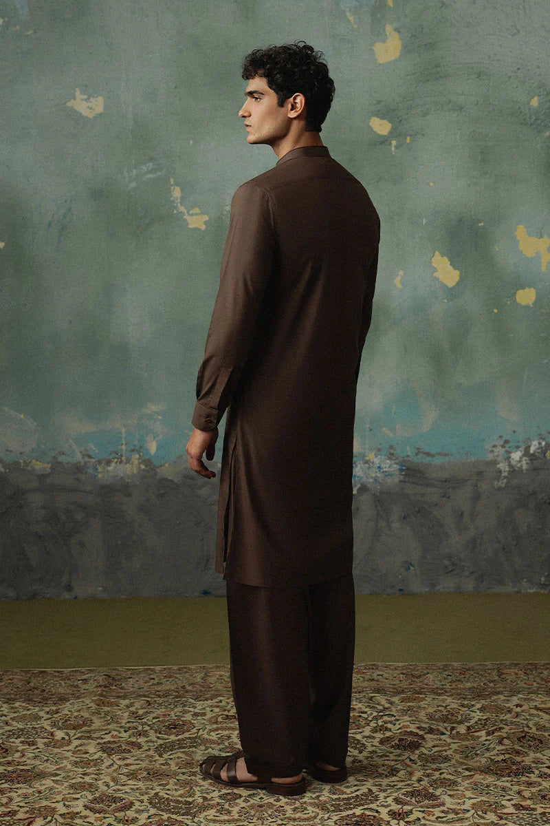 Classic Dark Brown Shalwar Kameez | REPUBLIC MENSWEAR