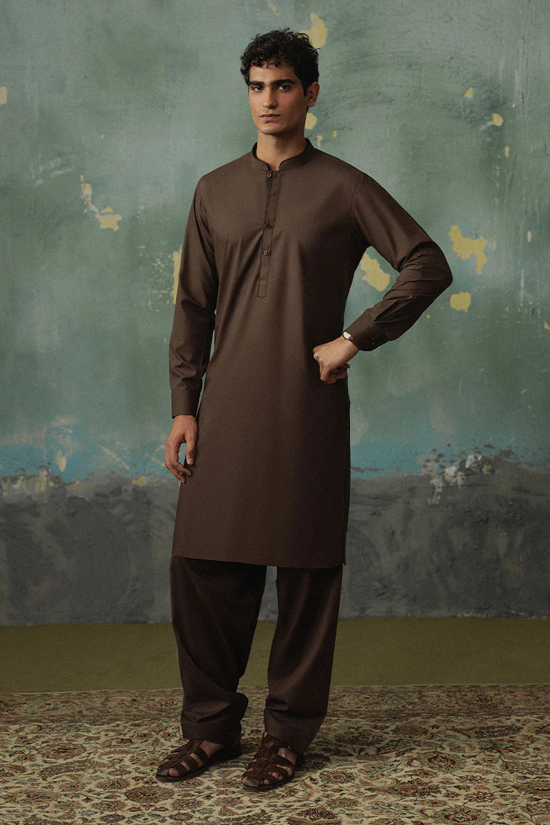 Classic Dark Brown Shalwar Kameez | REPUBLIC MENSWEAR