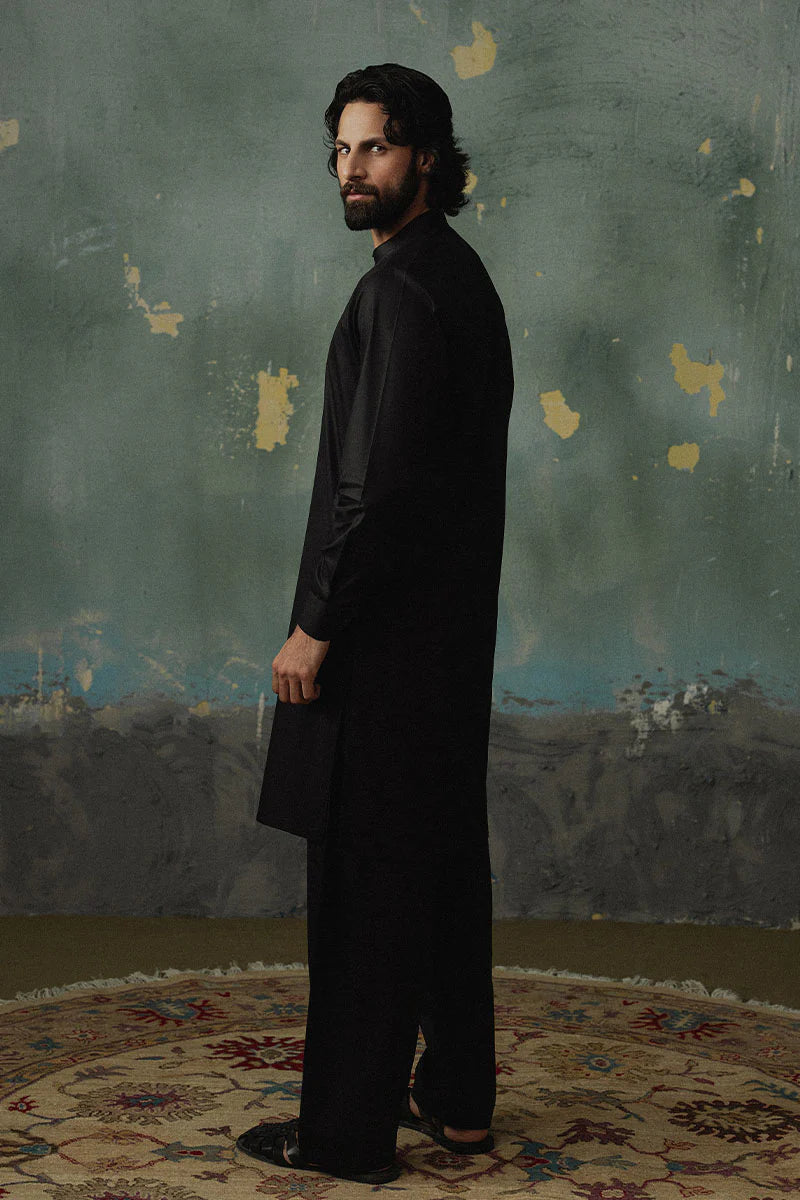 Classic Black Shalwar Kameez | REPUBLIC MENSWEAR