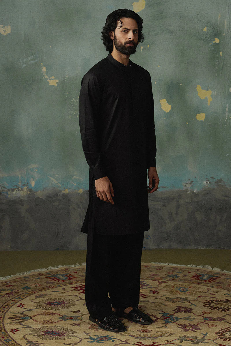 Classic Black Shalwar Kameez | REPUBLIC MENSWEAR
