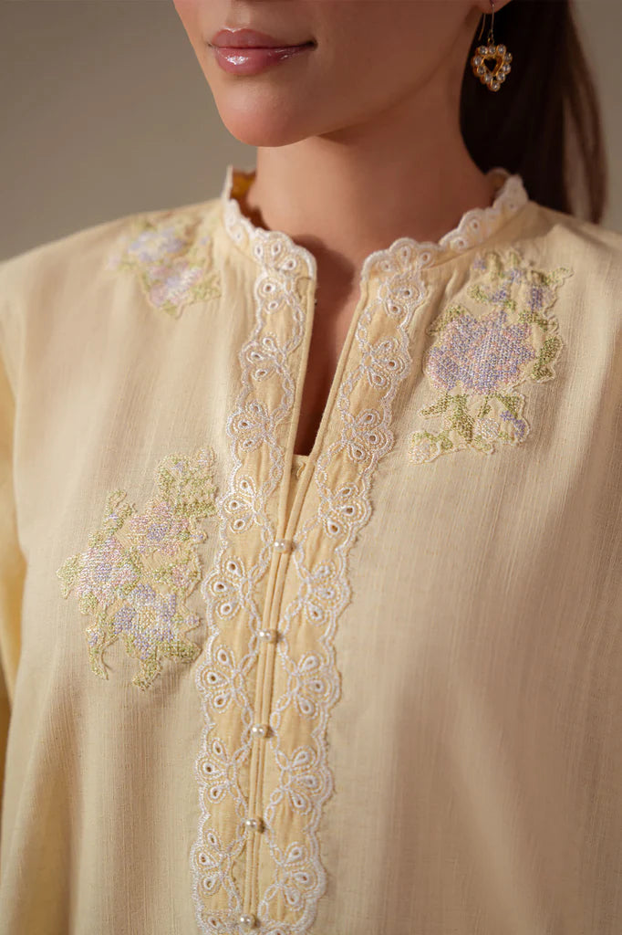 WARM SUNSHINE -2PC (SHIRT & TROUSER) | EXCLUSIVE PRET | Cross Stitch