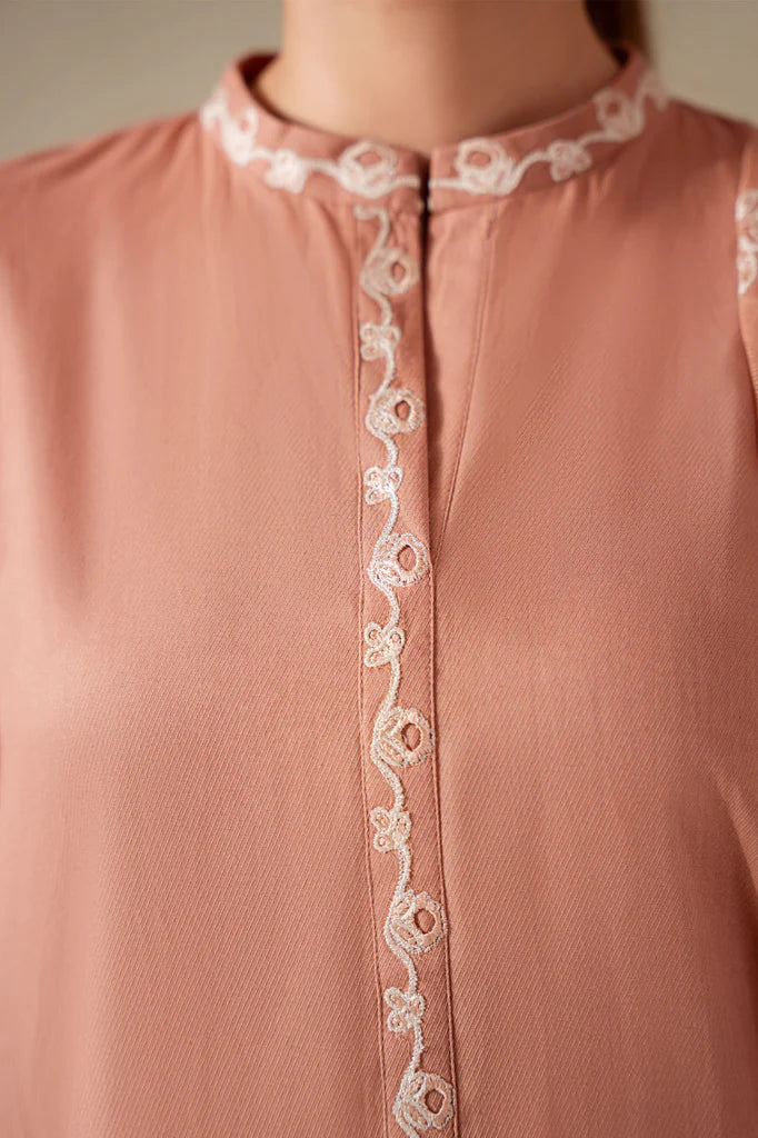 SAND CLAY-3PC (SHIRT, TROUSER & DUPATTA) | EXCLUSIVE PRET | Cross Stitch