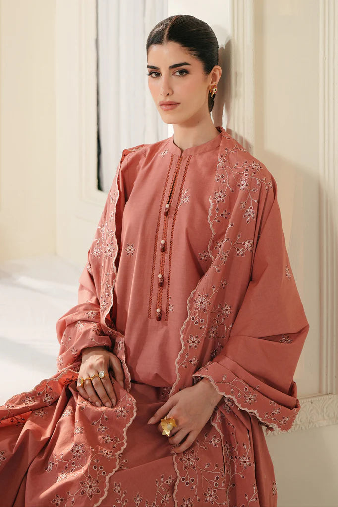 ROSE DAWN-3PC EMBROIDERED LAWN SUIT | Cross Stitch