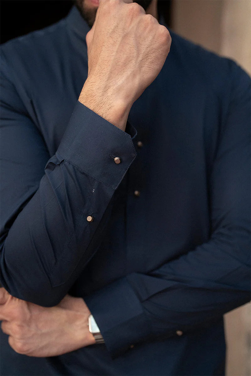 Navy Blue Egyptian Cotton Shalwar Kameez | REPUBLIC MENSWEAR