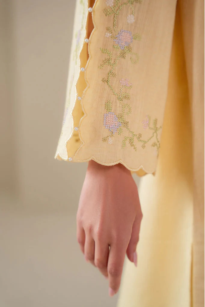 WARM SUNSHINE -2PC (SHIRT & TROUSER) | EXCLUSIVE PRET | Cross Stitch