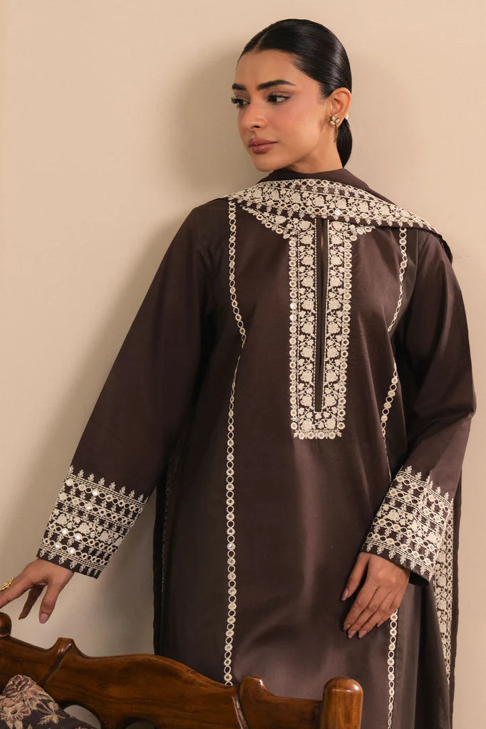BROWNIE-2PC (SHIRT & DUPATTA) | EXCLUSIVE PRET | Cross Stitch