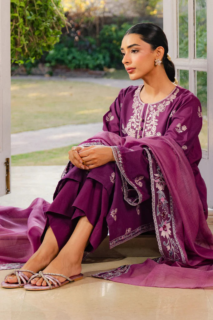MULBERRY-2PC (SHIRT & DUPATTA) | EXCLUSIVE PRET | Cross Stitch