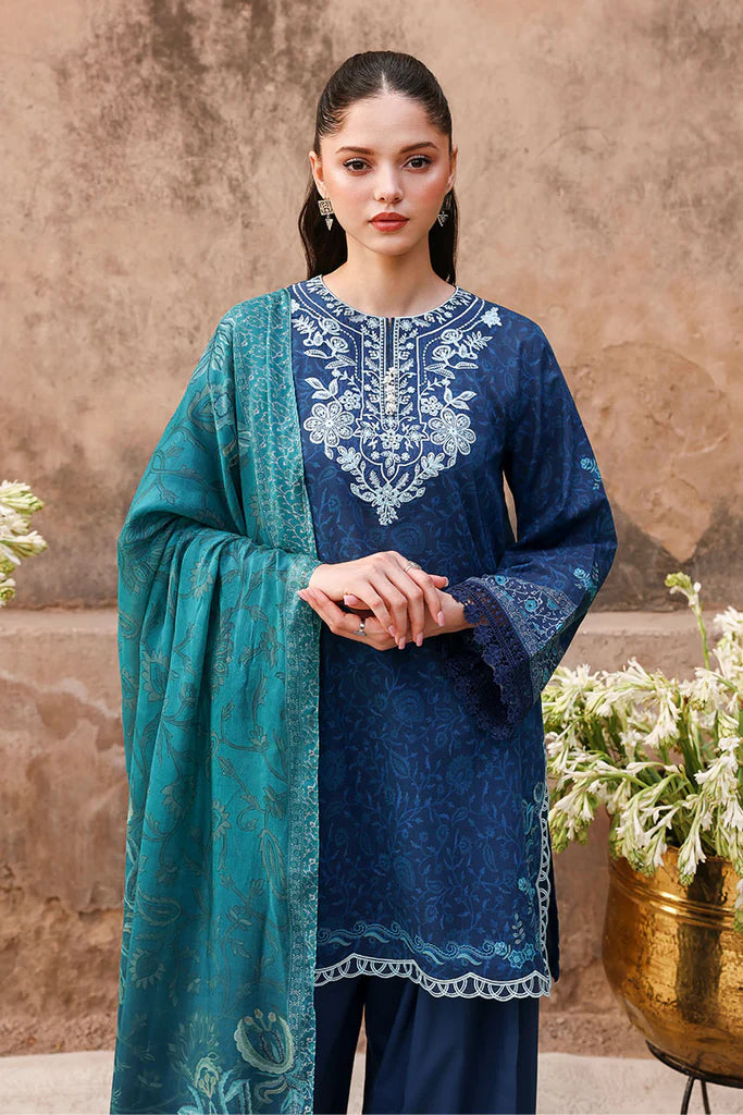 PRUSSIAN WAVES | Eid Lawn '26 | Cross Stitch