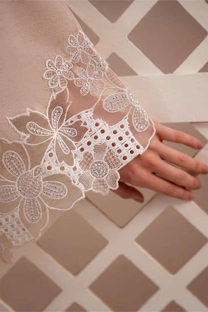 MOCHA VEIL-2PC (SHIRT & DUPATTA) | EXCLUSIVE PRET | Cross Stitch