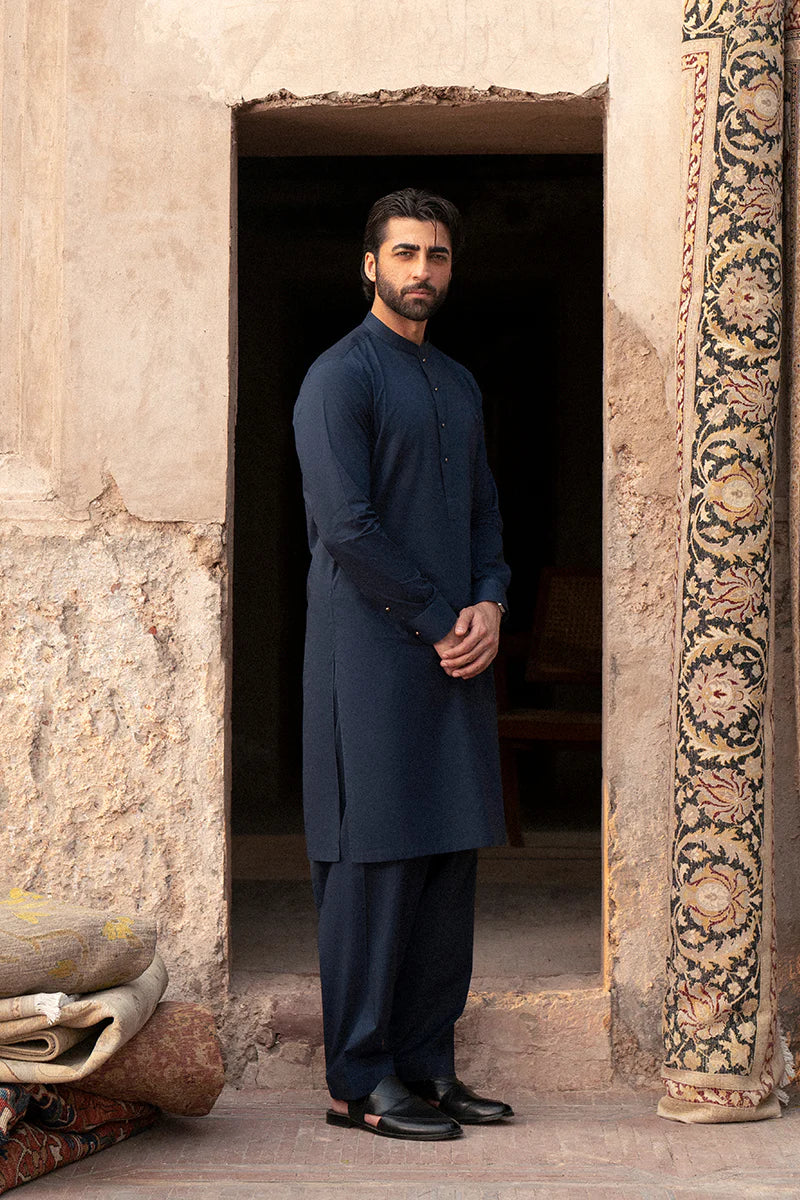 Navy Blue Egyptian Cotton Shalwar Kameez | REPUBLIC MENSWEAR