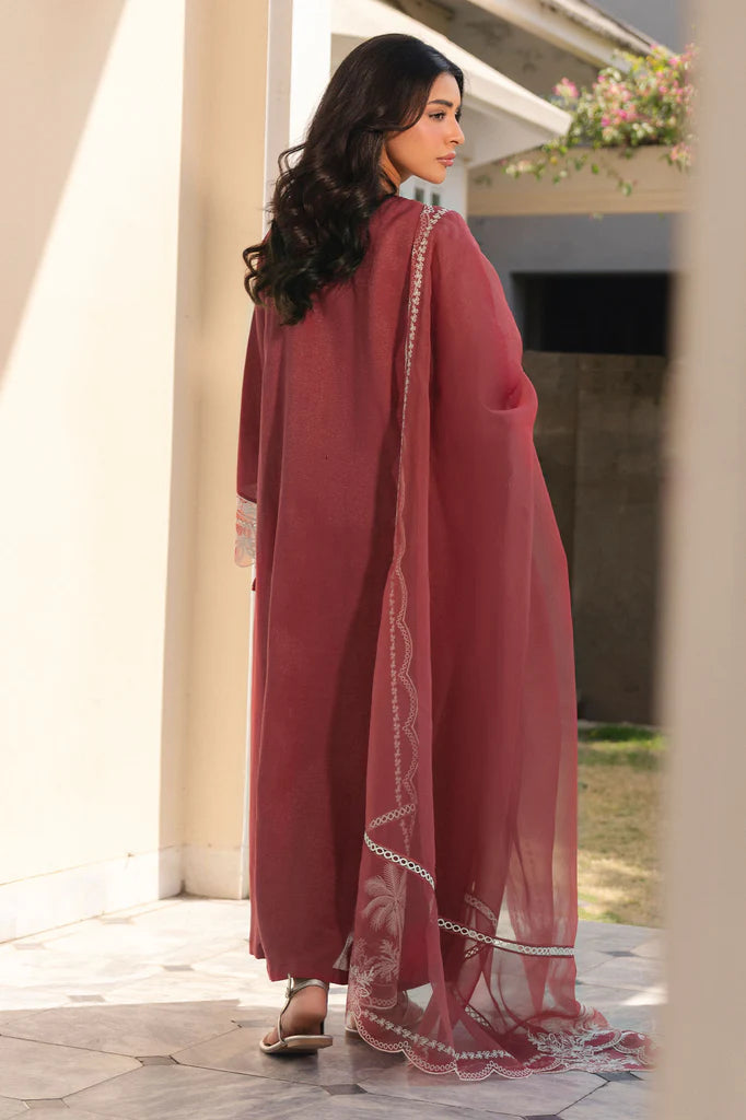 RUST EMBER-2PC (SHIRT & DUPATTA) | EXCLUSIVE PRET | Cross Stitch