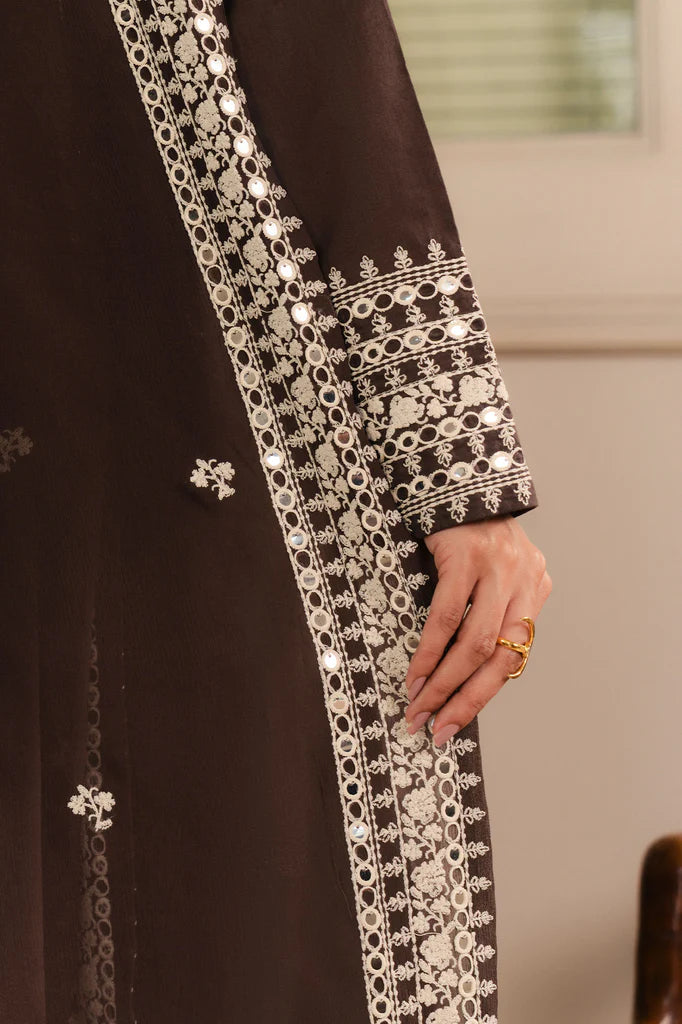 BROWNIE-2PC (SHIRT & DUPATTA) | EXCLUSIVE PRET | Cross Stitch