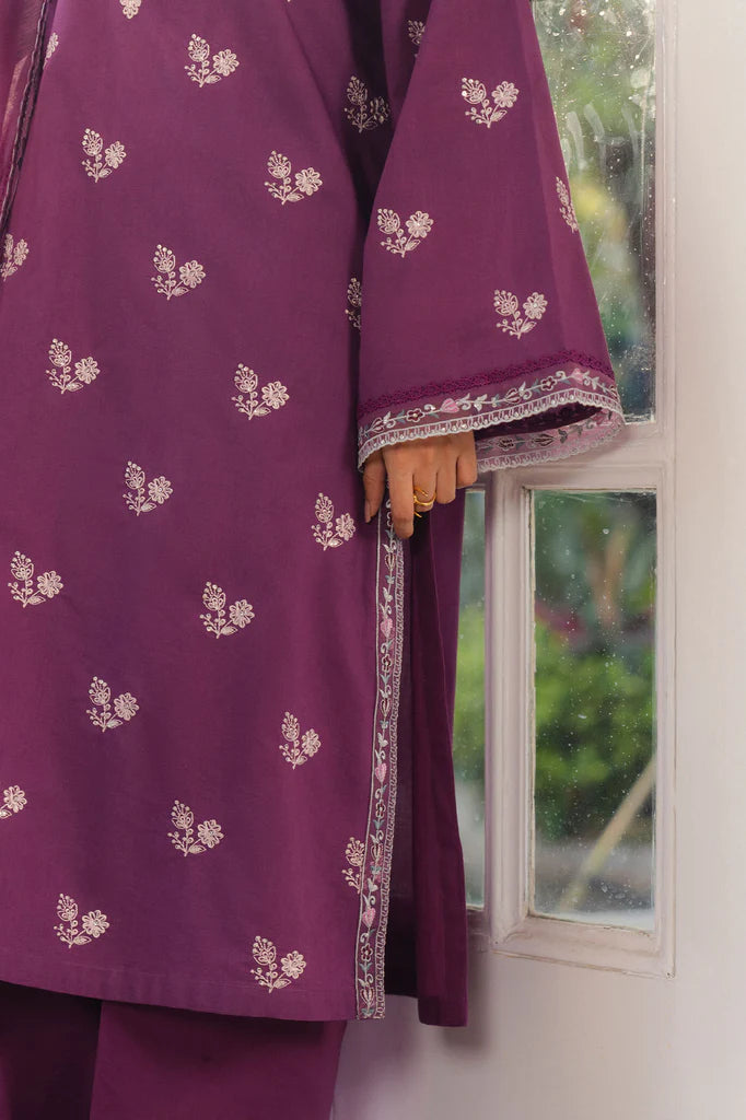 MULBERRY-2PC (SHIRT & DUPATTA) | EXCLUSIVE PRET | Cross Stitch