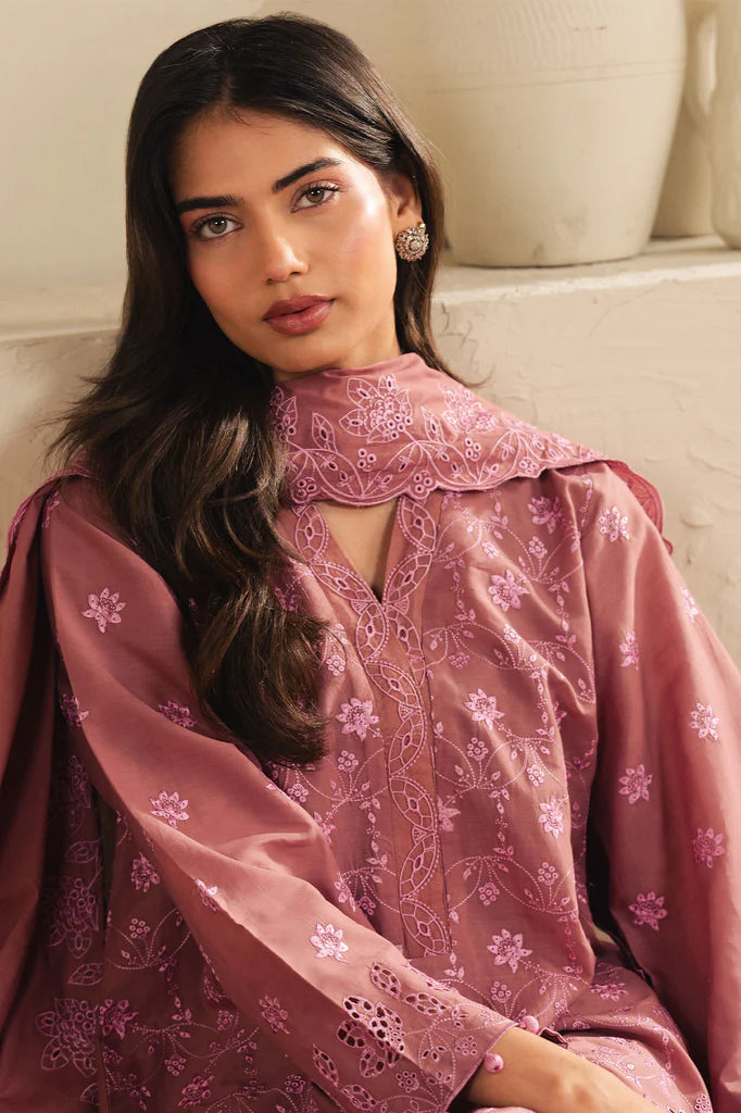 BLUSH EMBRACE-3PC (SHIRT,TROUSER & DUPATTA) | EXCLUSIVE PRET | Cross Stitch