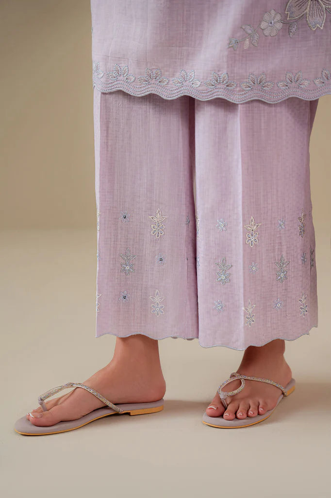 LILAC BLUSH -3PC (SHIRT, TROUSER & DUPATTA) | EXCLUSIVE PRET | Cross Stitch