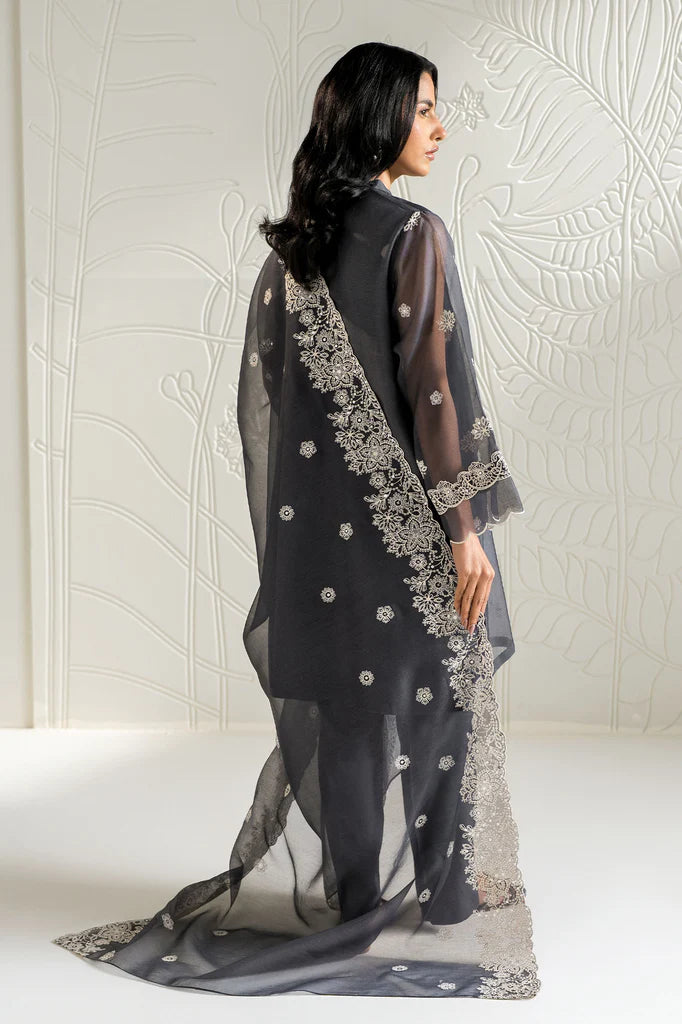 NAVY GLEAM -2PC (SHIRT & DUPATTA) | EXCLUSIVE PRET | Cross Stitch
