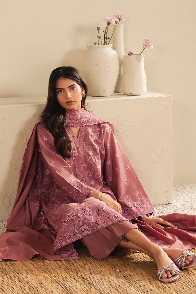BLUSH EMBRACE-3PC (SHIRT,TROUSER & DUPATTA) | EXCLUSIVE PRET | Cross Stitch