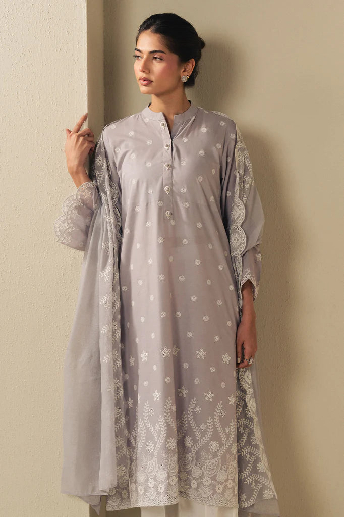 LAVENDER CLOUD-2PC (SHIRT & DUPATTA) | EXCLUSIVE PRET | Cross Stitch