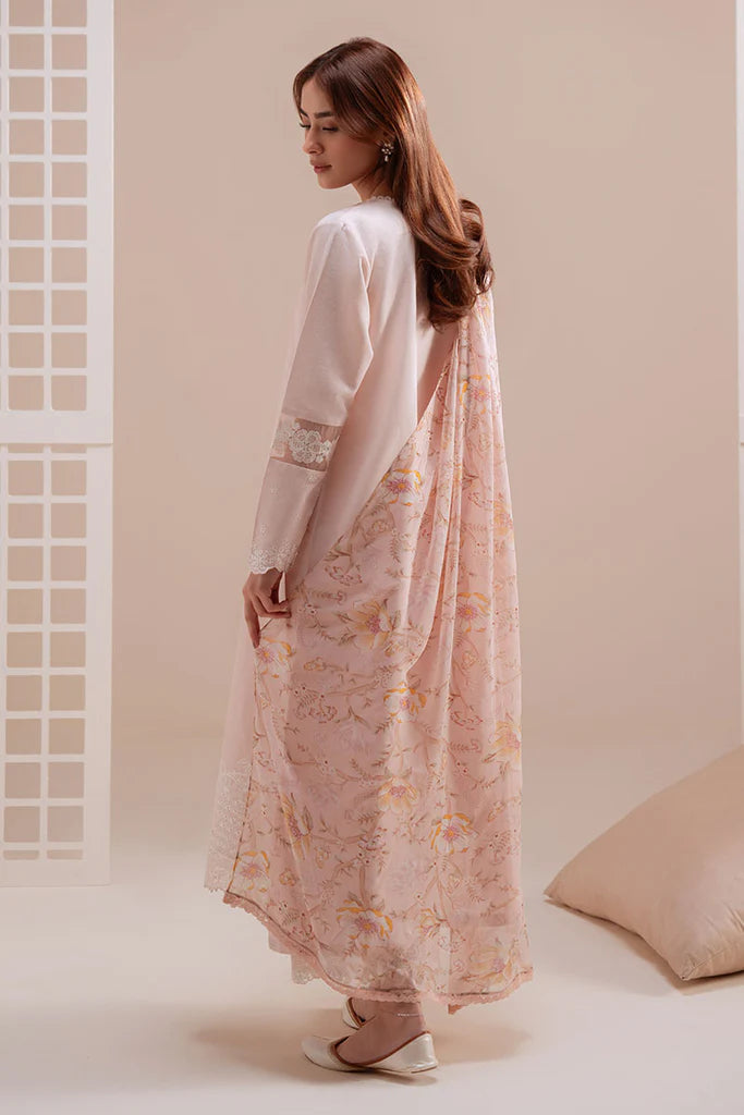 ROSE DUST-3PC (SHIRT, TROUSER & DUPATTA) | EXCLUSIVE PRET | Cross Stitch