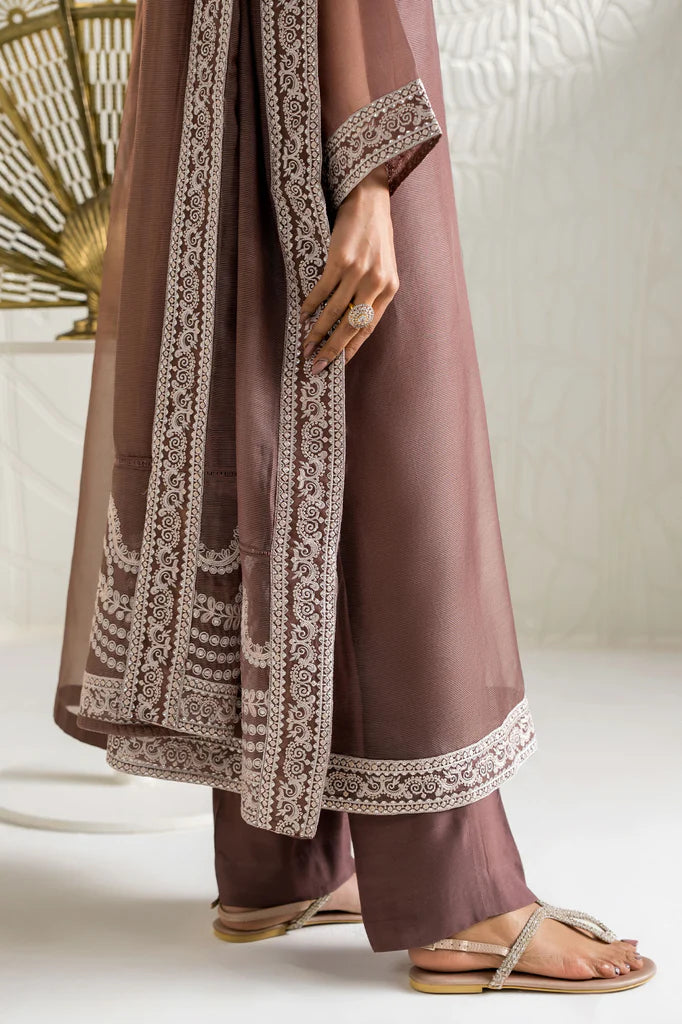 MULBERRY MIST-2PC (SHIRT & DUPATTA) | EXCLUSIVE PRET | Cross Stitch