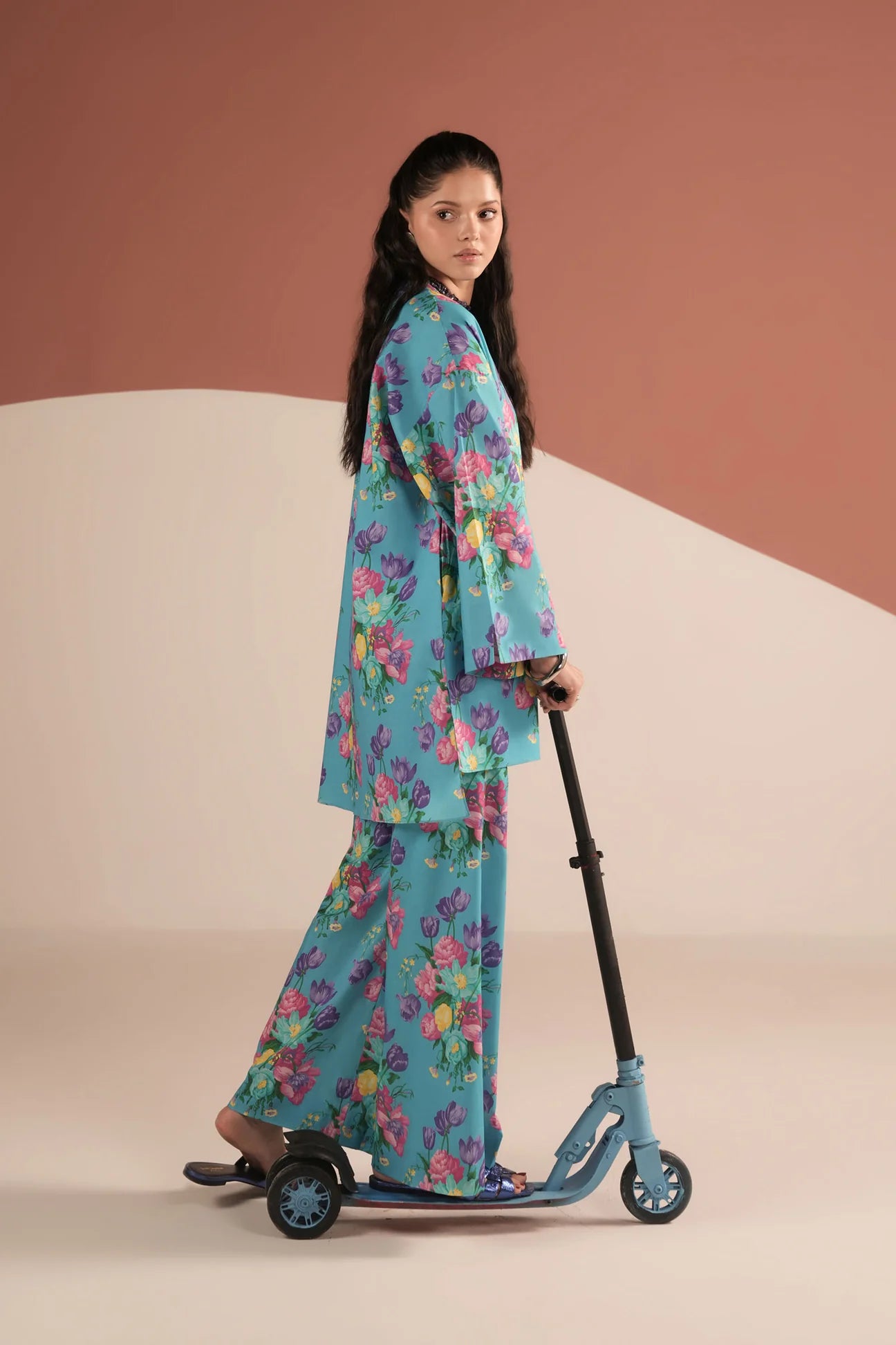 (ZRW-21612) TURQUOISE MUSE | Poplin-Fall'25 | ZAHA