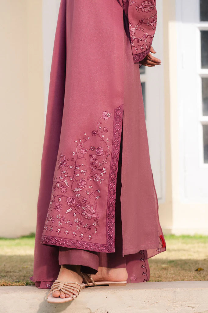 BLUSH MIST-2PC (SHIRT & DUPATTA) | EXCLUSIVE PRET | Cross Stitch