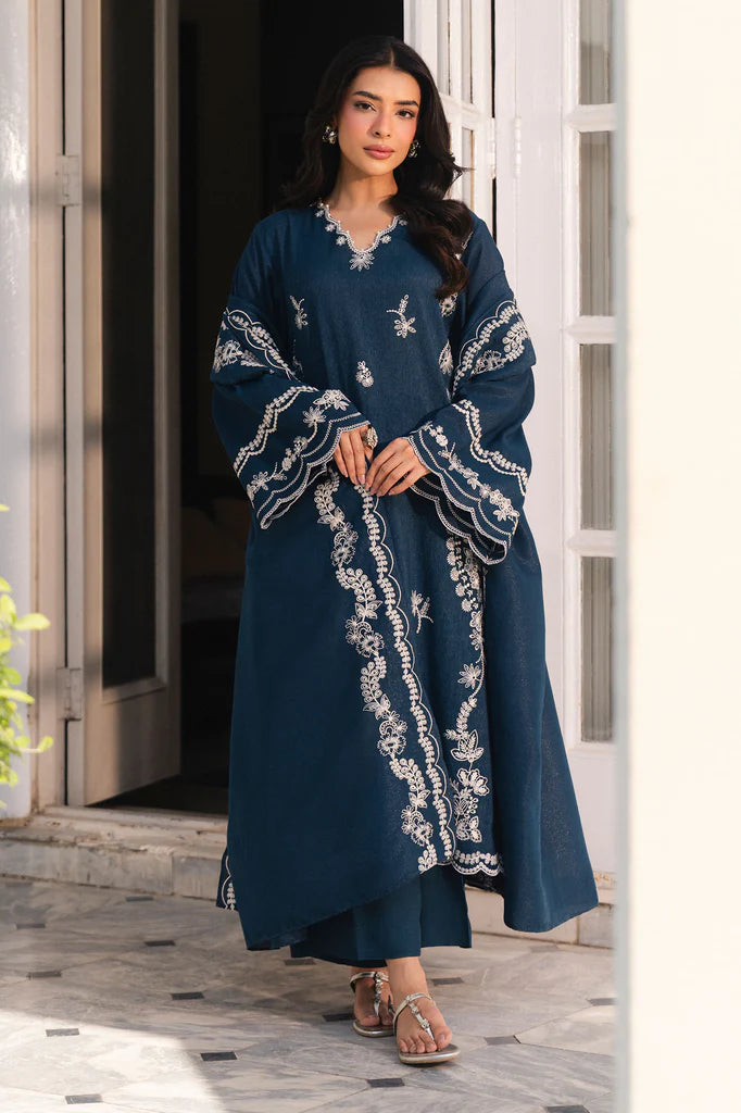 DEEP ECLIPSE-2PC (SHIRT & DUPATTA) | EXCLUSIVE PRET | Cross Stitch