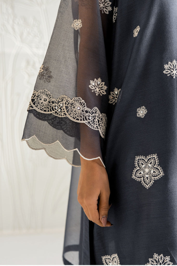 NAVY GLEAM -2PC (SHIRT & DUPATTA) | EXCLUSIVE PRET | Cross Stitch