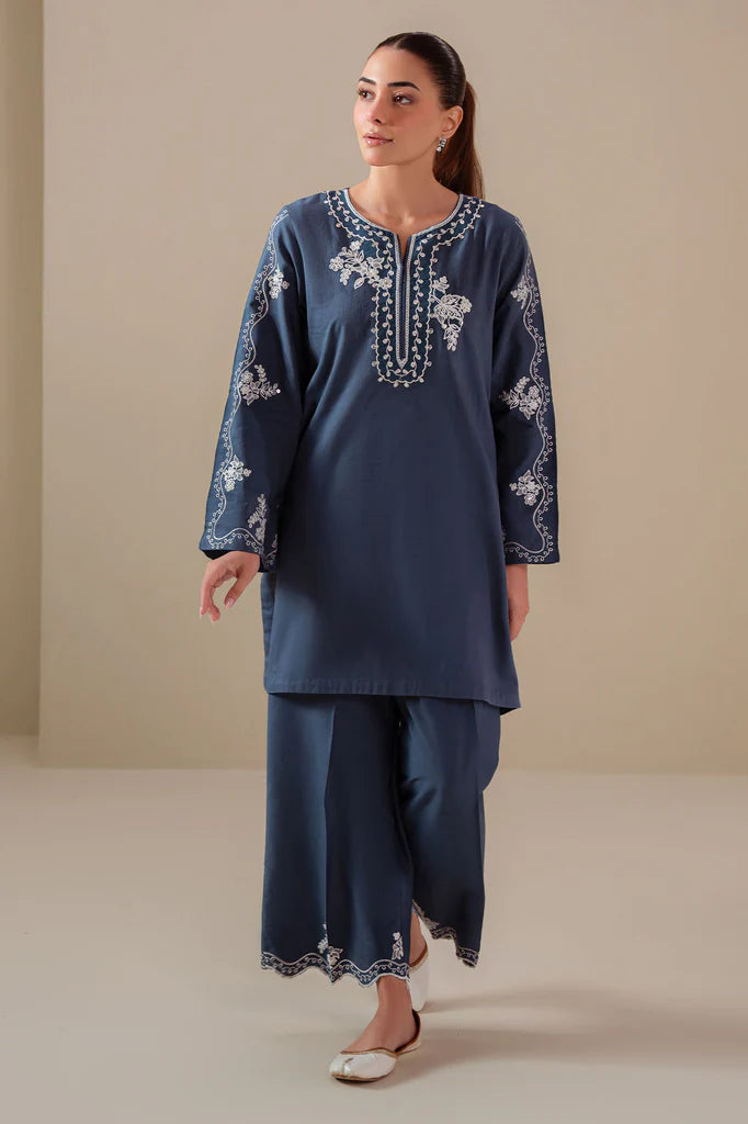 AZURE DUSK-2PC (SHIRT & TROUSER) | EXCLUSIVE PRET | Cross Stitch