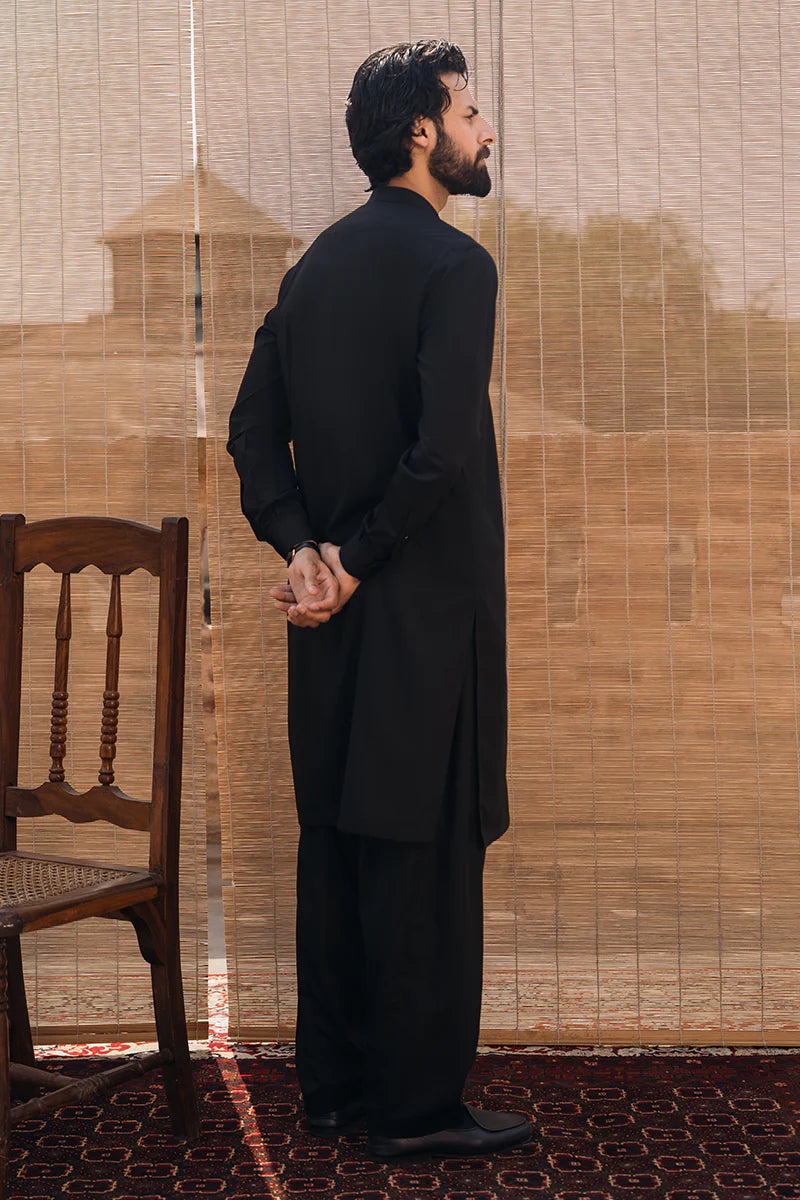 Ebony Black Classic Shalwar Kameez | REPUBLIC MENSWEAR
