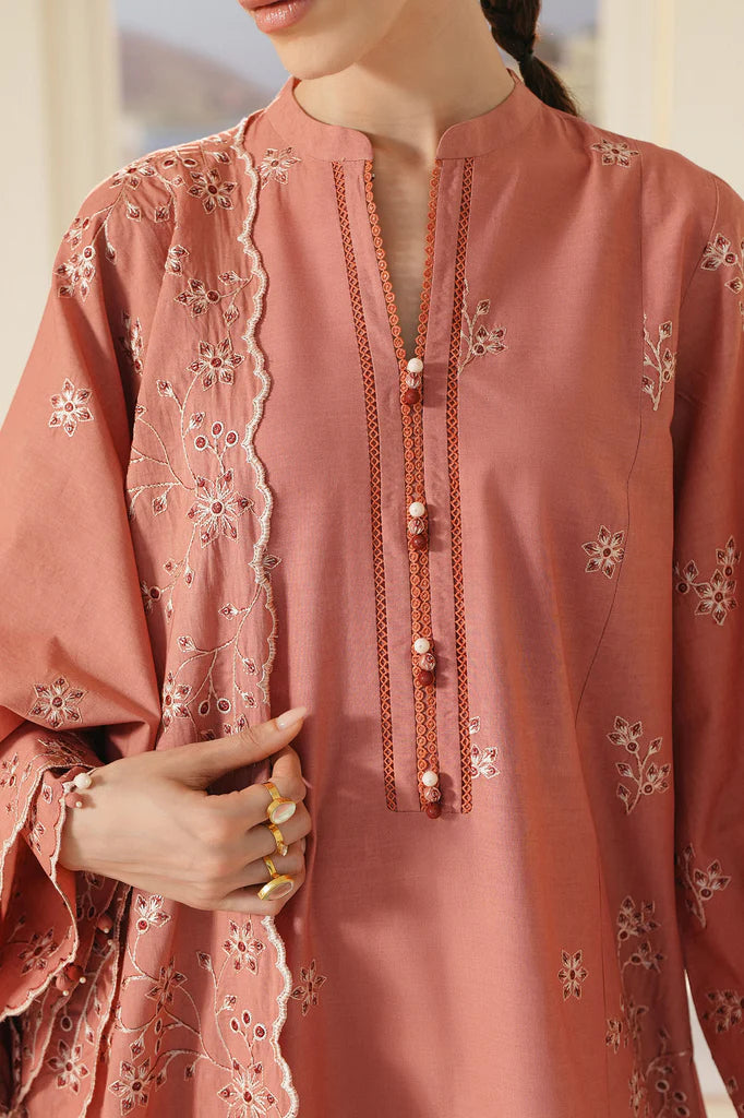 ROSE DAWN-3PC EMBROIDERED LAWN SUIT | Cross Stitch