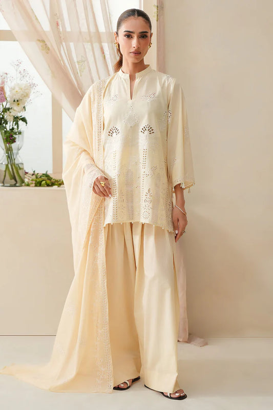 PEARL ROYALE-3PC CHIKANKARI SUIT | Cross Stitch