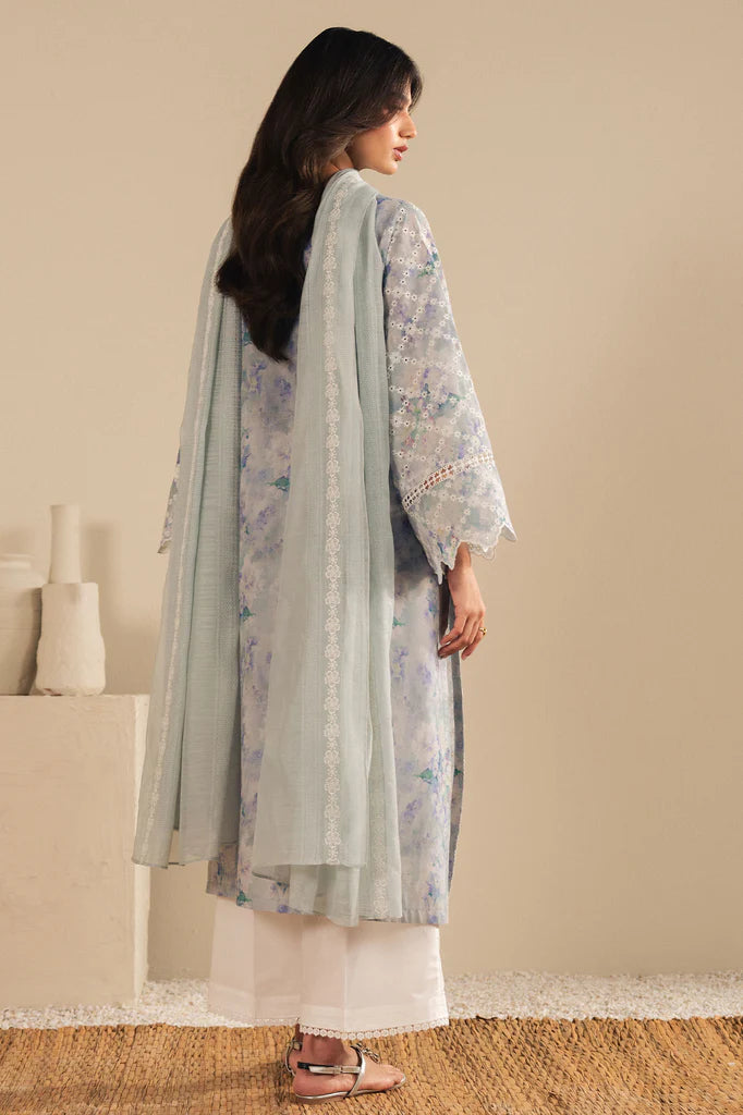 VIOLET SPLASH-2PC (SHIRT & DUPATTA) | EXCLUSIVE PRET | Cross Stitch