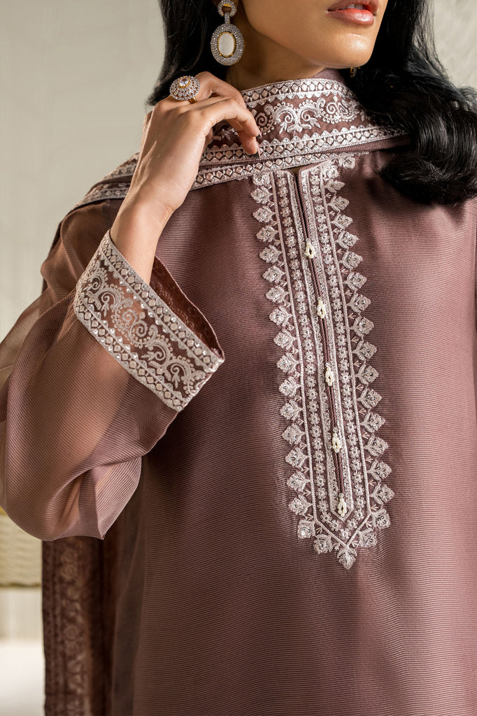 MULBERRY MIST-2PC (SHIRT & DUPATTA) | EXCLUSIVE PRET | Cross Stitch