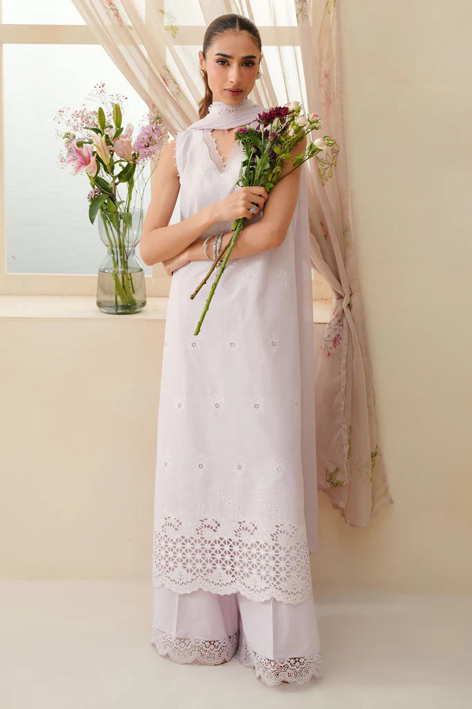 BLUSH BREEZE-3PC CHIKANKARI SUIT | Cross Stitch