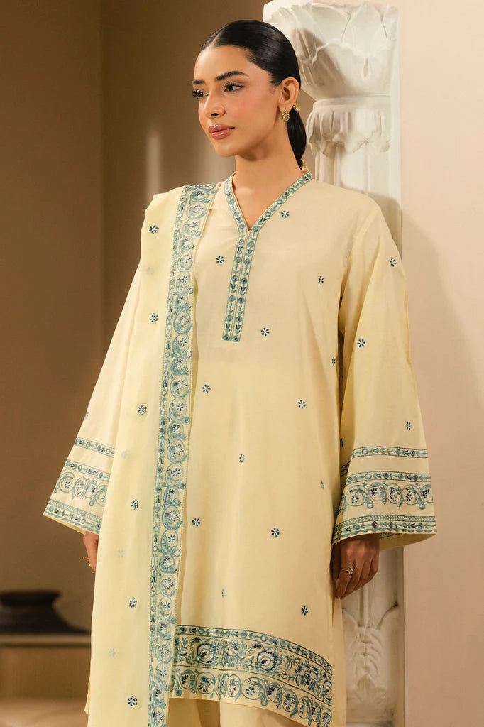 DAHLIA-2PC (SHIRT & DUPATTA) | EXCLUSIVE PRET | Cross Stitch