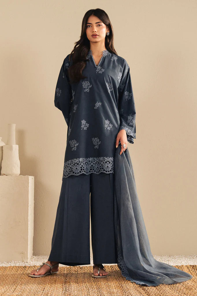 SAPPHIRE GRACE-3PC (SHIRT,TROUSER & DUPATTA) | EXCLUSIVE PRET | Cross Stitch