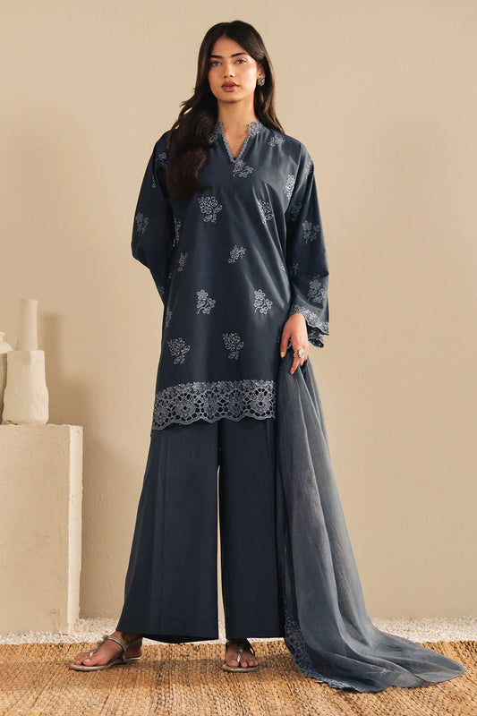 SAPPHIRE GRACE-3PC (SHIRT,TROUSER & DUPATTA) | EXCLUSIVE PRET | Cross Stitch