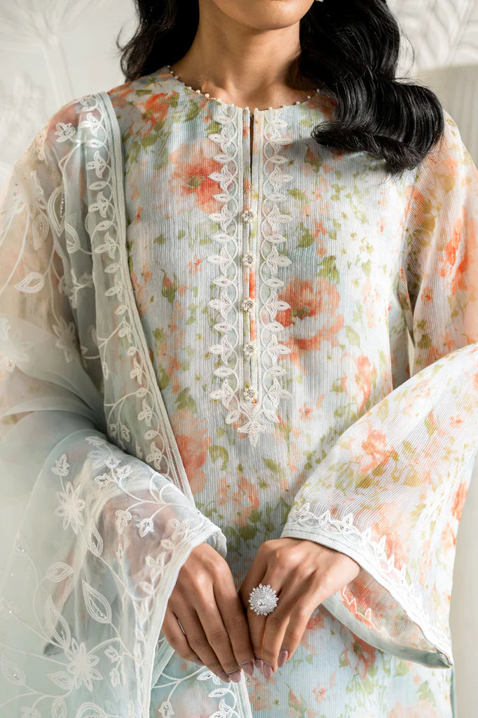 SERENE FLORALS-2PC (SHIRT & DUPATTA | EXCLUSIVE PRET | Cross Stitch