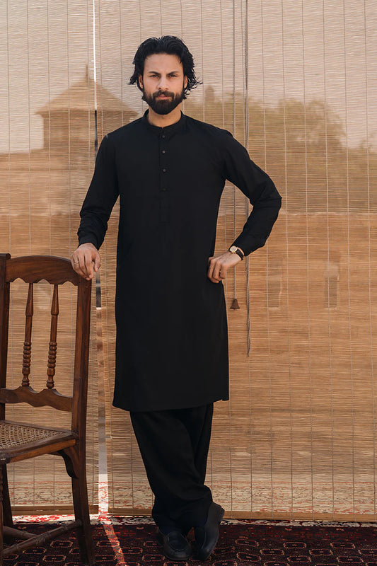 Ebony Black Classic Shalwar Kameez | REPUBLIC MENSWEAR