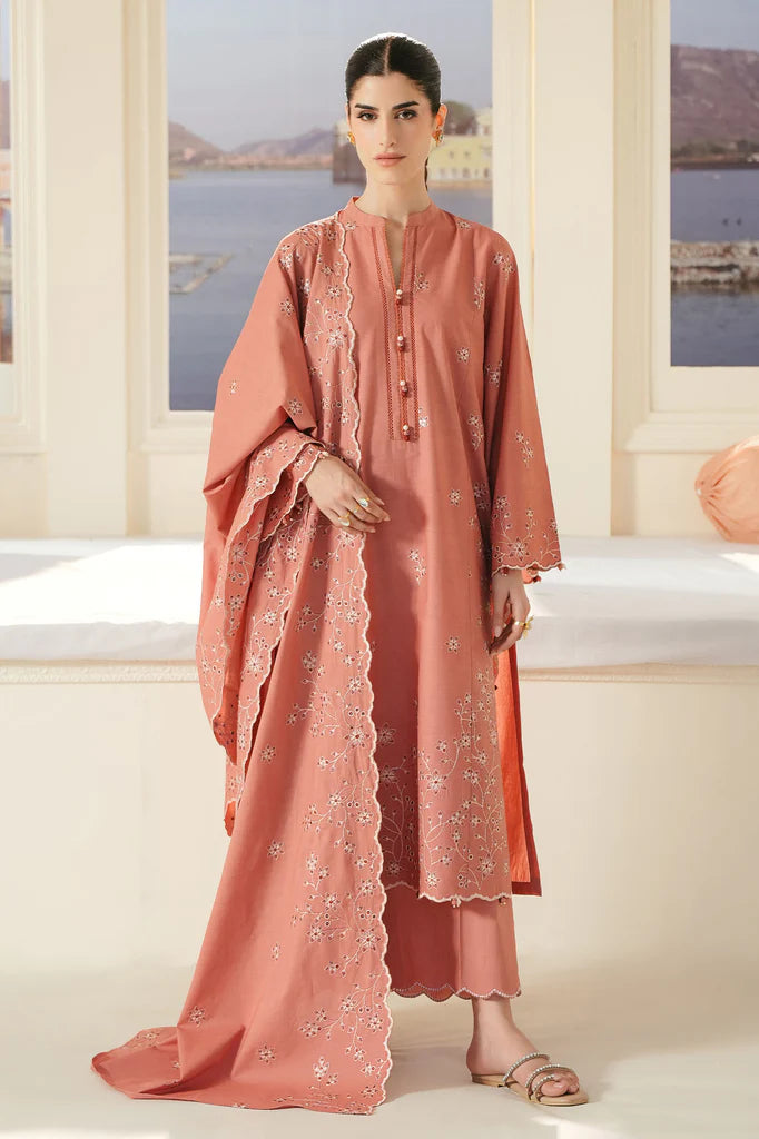 ROSE DAWN-3PC EMBROIDERED LAWN SUIT | Cross Stitch