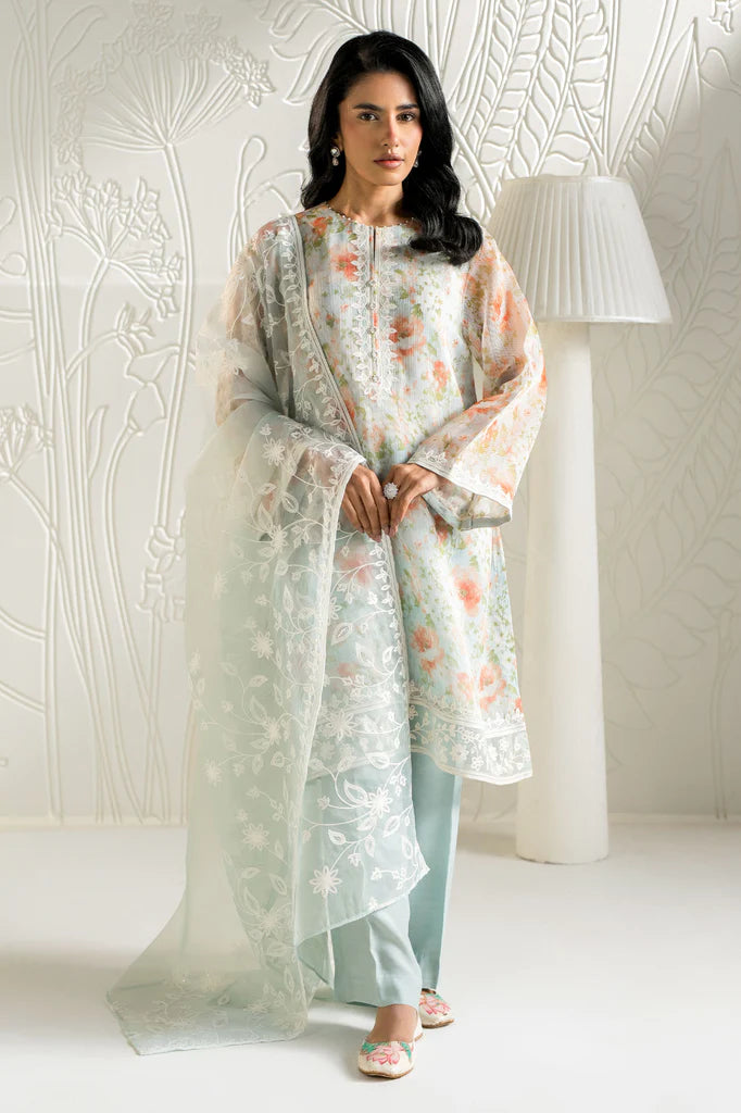 SERENE FLORALS-2PC (SHIRT & DUPATTA | EXCLUSIVE PRET | Cross Stitch