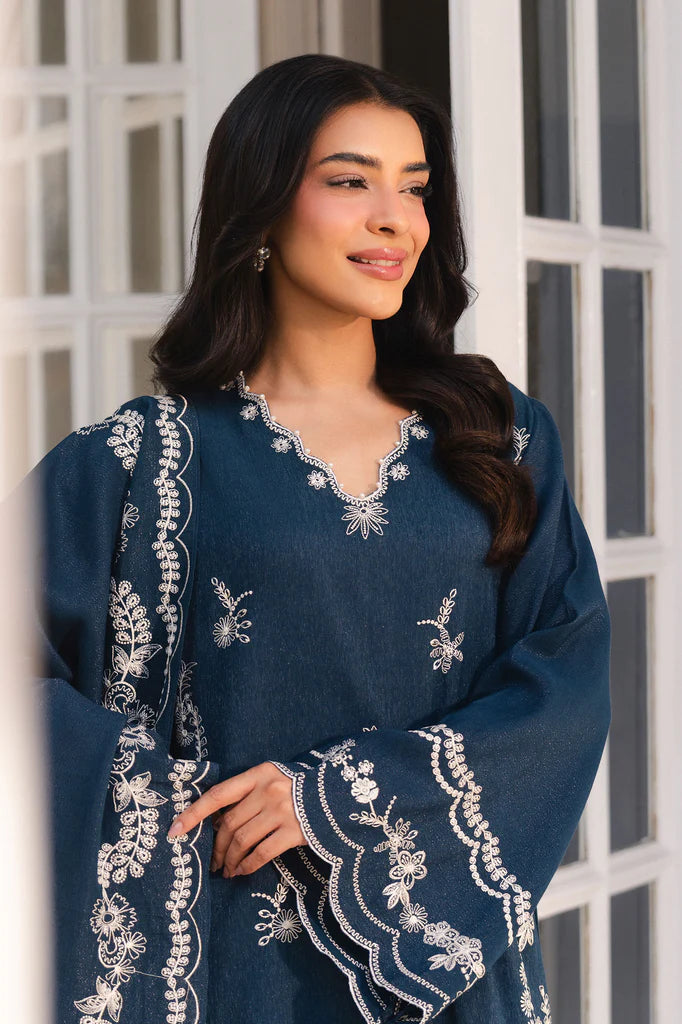 DEEP ECLIPSE-2PC (SHIRT & DUPATTA) | EXCLUSIVE PRET | Cross Stitch