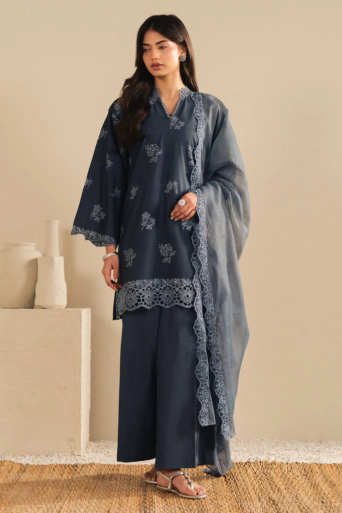 SAPPHIRE GRACE-3PC (SHIRT,TROUSER & DUPATTA) | EXCLUSIVE PRET | Cross Stitch