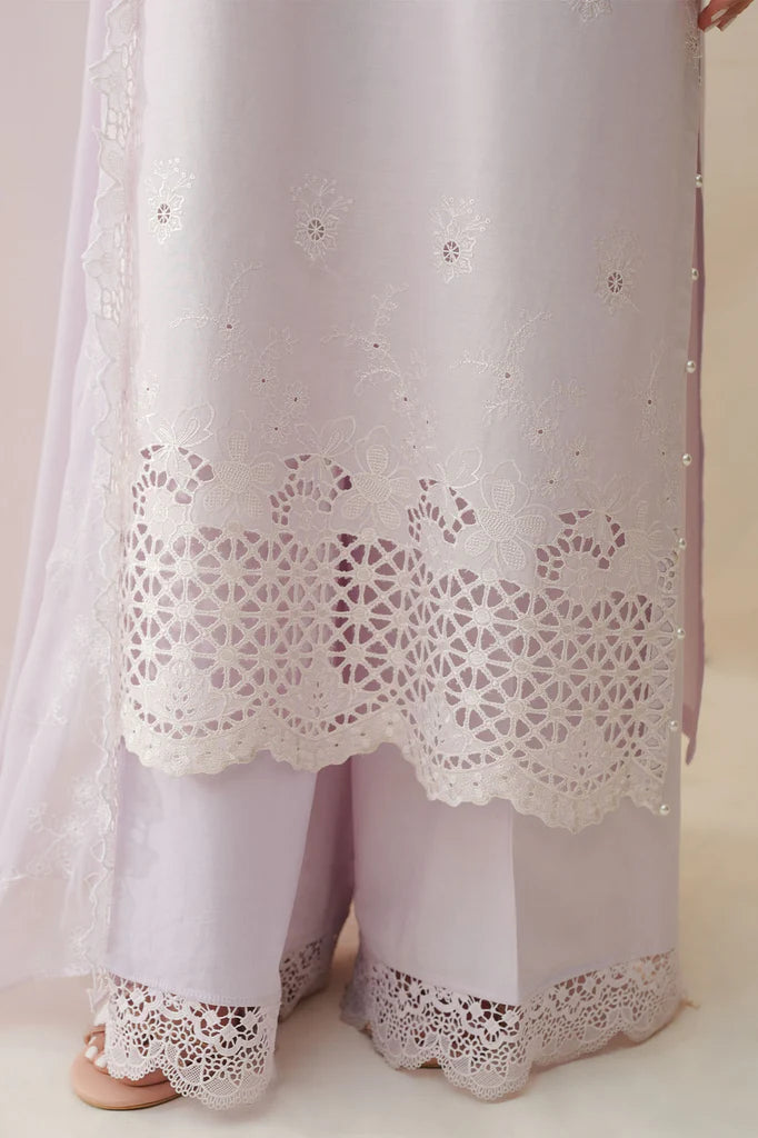 BLUSH BREEZE-3PC CHIKANKARI SUIT | Cross Stitch