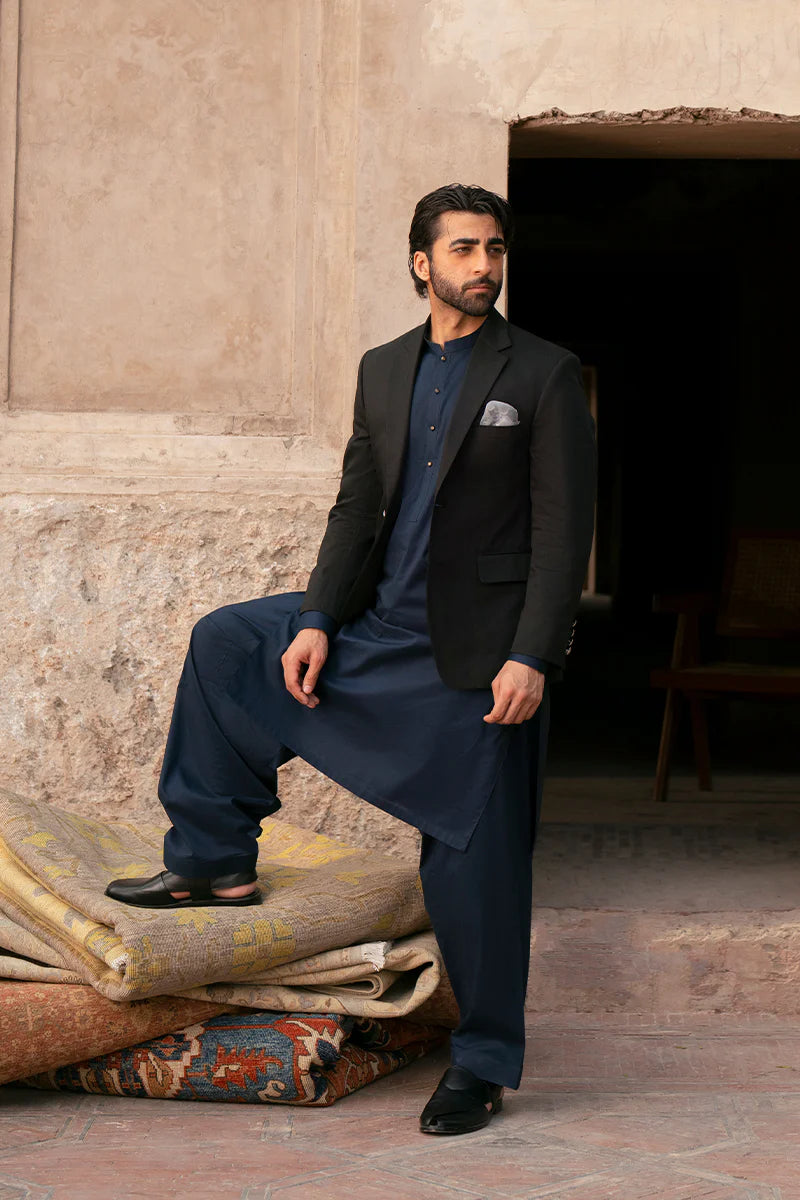 Navy Blue Egyptian Cotton Shalwar Kameez | REPUBLIC MENSWEAR