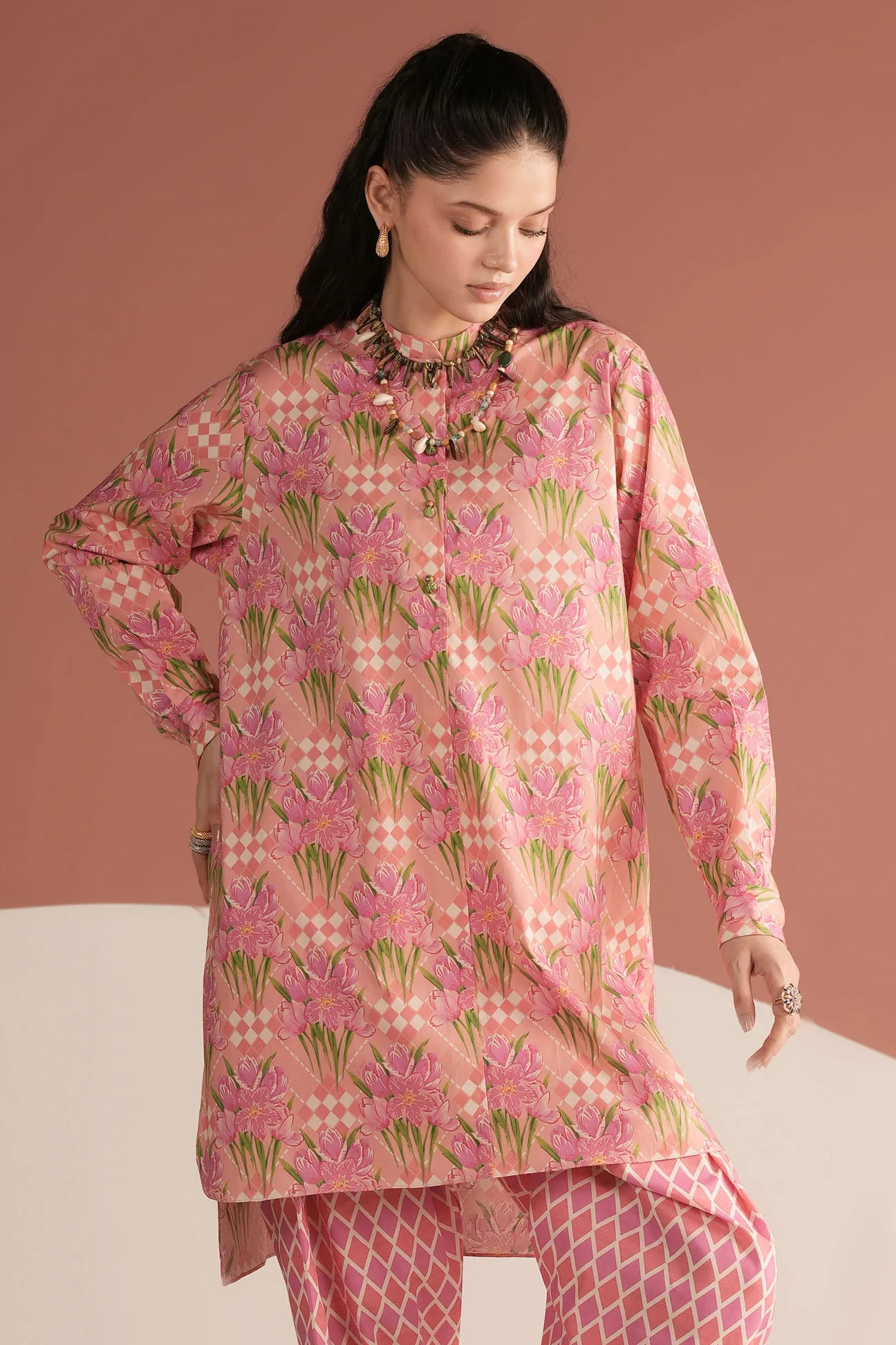 (ZRW-21614) FALLING ROSE | Poplin-Fall'25 | ZAHA