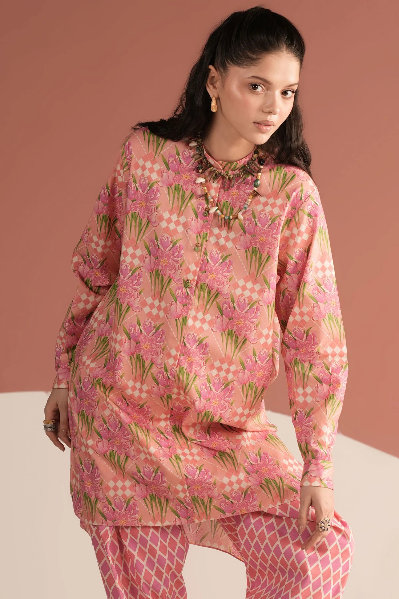 (ZRW-21614) FALLING ROSE | Poplin-Fall'25 | ZAHA