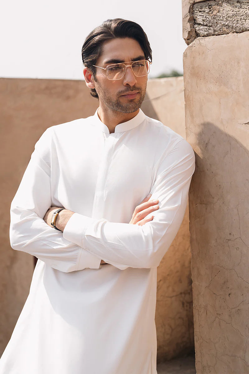 Ivory White Classic Shalwar Kameez | REPUBLIC MENSWEAR