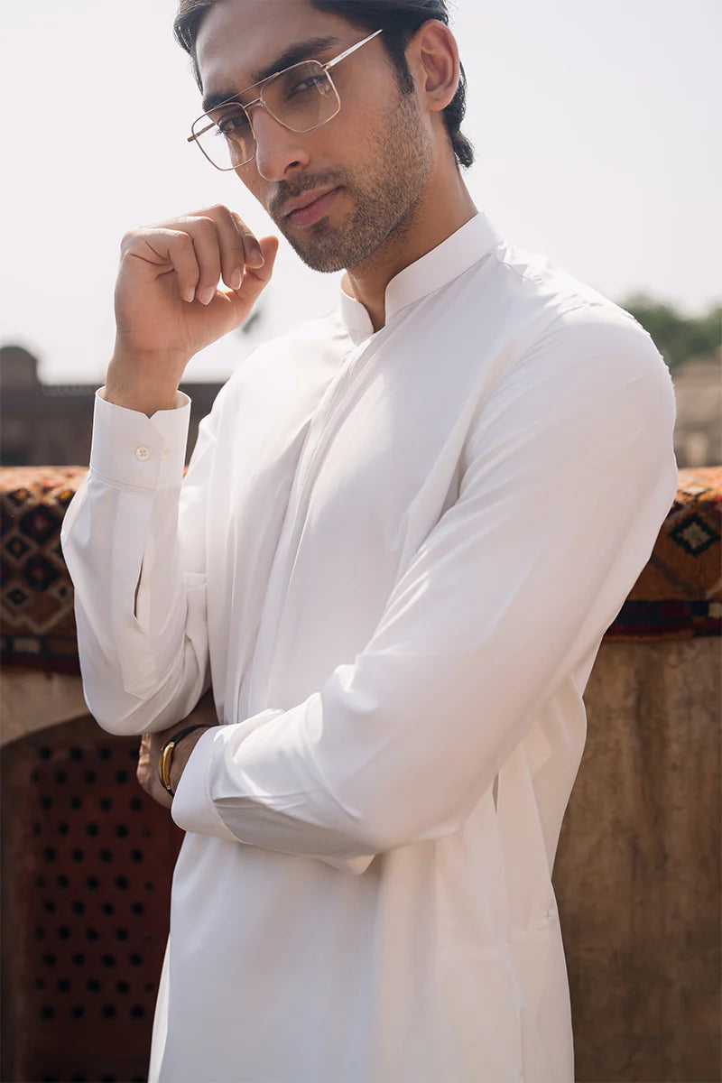 Ivory White Classic Shalwar Kameez | REPUBLIC MENSWEAR